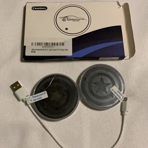 Luminous coasters for automobiles - Picture 2 of 4